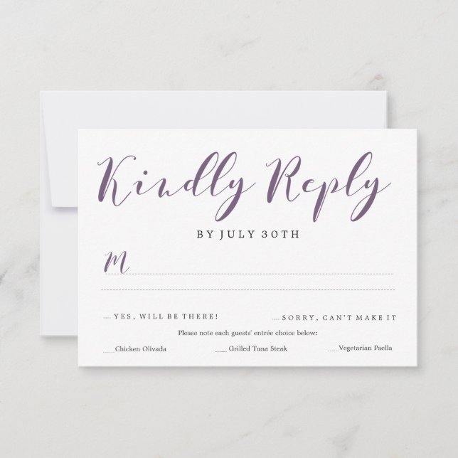 Lovely Script RSVP | WEDDINGS Card (Front)