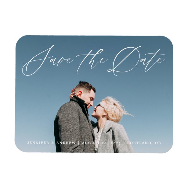 Lovely Script | Save The Date Magnet (Horizontal)
