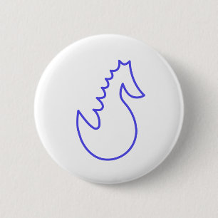Lovely Seahorse 6 Cm Round Badge