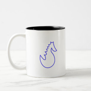 Lovely Seahorse Two-Tone Coffee Mug