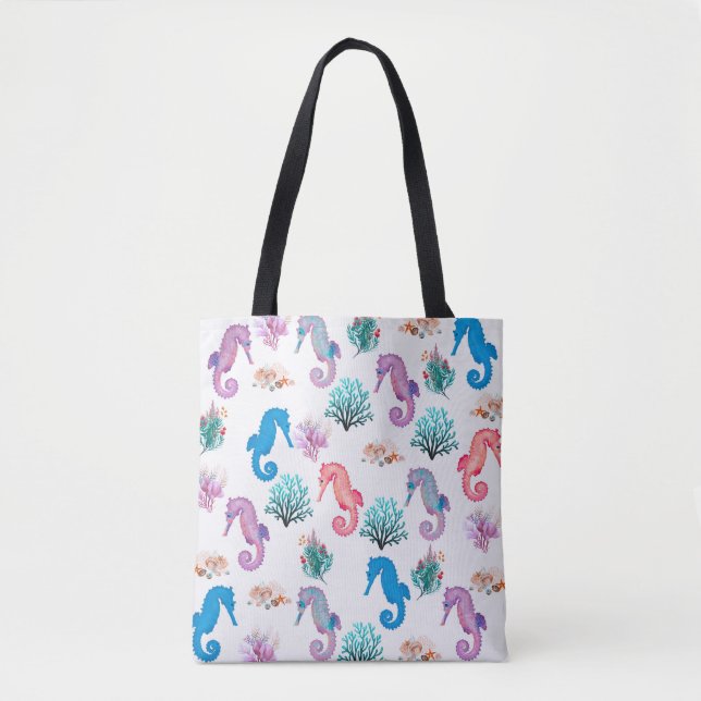 Lovely Seahorses Tote Bag (Front)