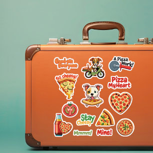 Lovely Set of Valentine's Day Pizza      