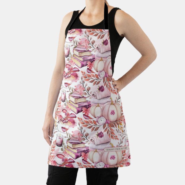 Lovely Shabby Chick Autumn Pattern Apron (Insitu)