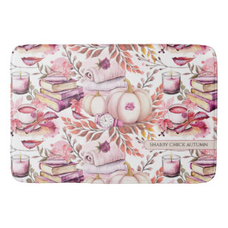 Lovely Shabby Chick Autumn Pattern Bath Mat