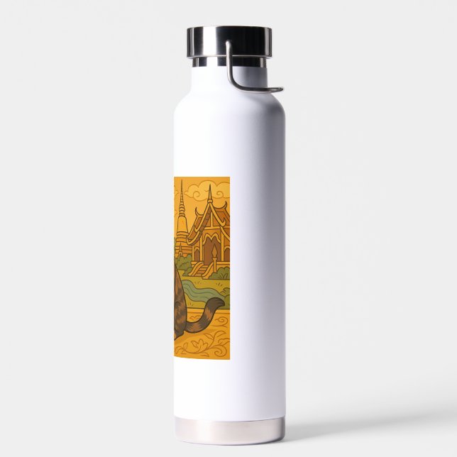 Lovely Siamese cat Water Bottle (Left)