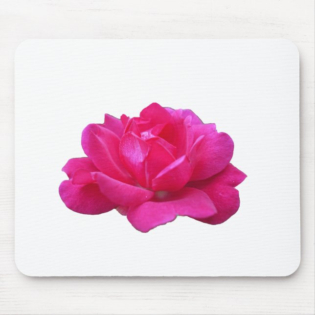 lovely single pink rose flower mouse mat (Front)