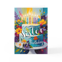 Lovely sister happy birthday cake birthday