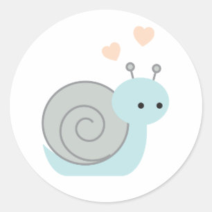 Lovely Snail Classic Round Sticker