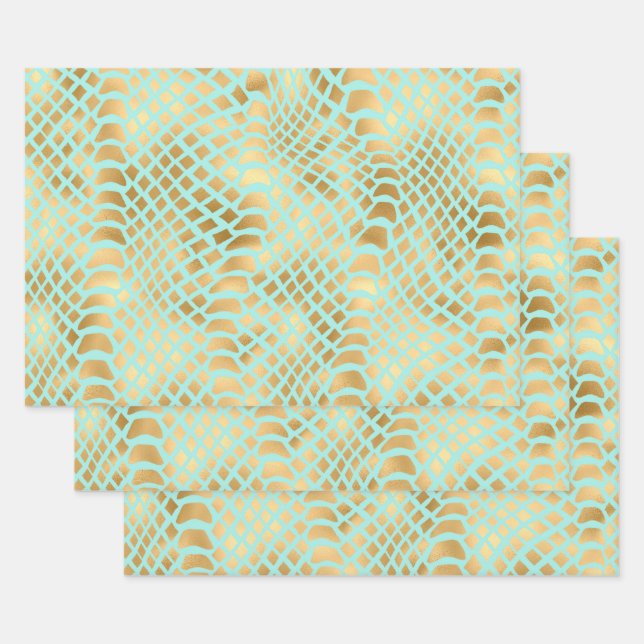 Lovely snake skin wrapping paper sheet (Set)