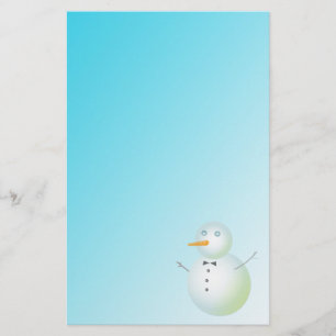 lovely snowman,blue stationery