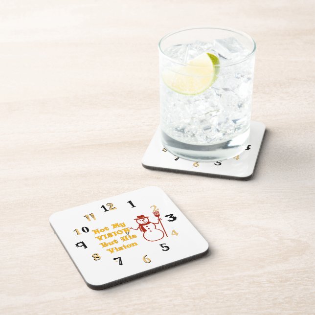 Lovely Snowman Christmas Wonderful Vision Coaster (Right Side)