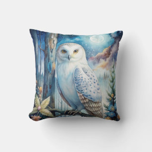 Lovely Snowy Owl Cushion