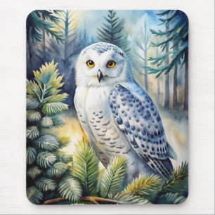 Lovely Snowy Owl Mouse Mat