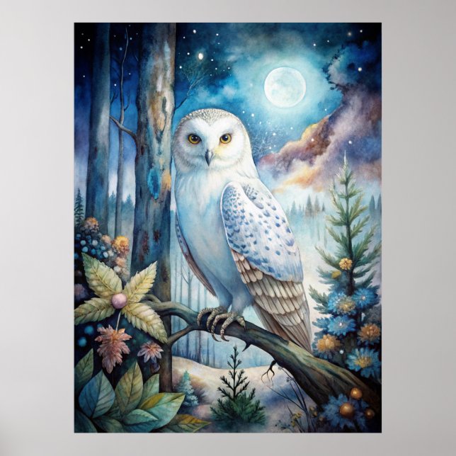 Lovely Snowy Owl Poster (Front)