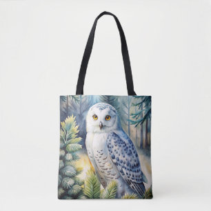 Lovely Snowy Owl Tote Bag