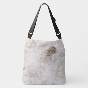 LOVELY SOFT CURLY DOG FUR CROSSBODY BAG
