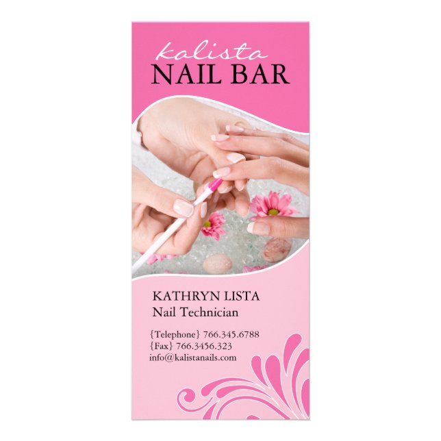 Lovely Spa and Nail Technician Rack Card (Front)
