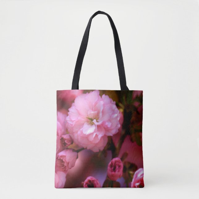 Lovely Spring Pink Cherry Blossoms Tote Bag (Front)