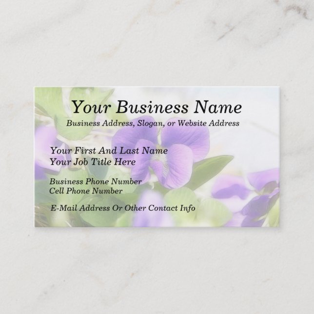 Lovely Spring Violet Business Card (Front)