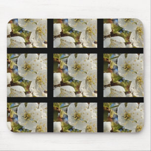 Lovely Springflower Grid Mouse Mat