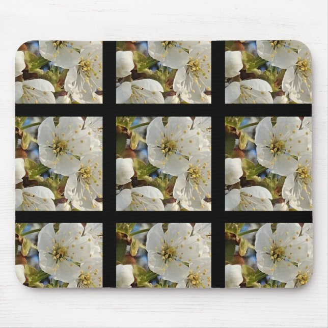 Lovely Springflower Grid Mouse Mat (Front)