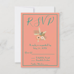 Lovely Starfish RSVP Invitation