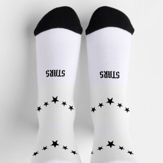 Lovely Stars text with Black Colour Five Stars Socks