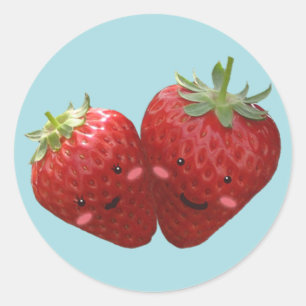 Lovely Strawberry Couple Sticker