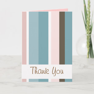 Lovely stripes - Thank You - Customise Card