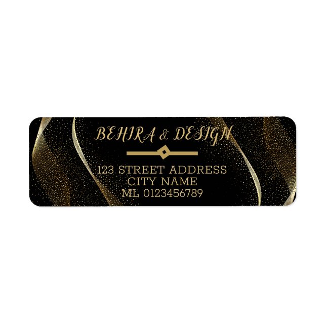 Lovely, stylish black gold fresh design (Front)