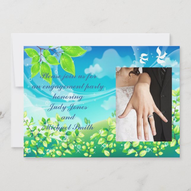 lovely summer engagement party invitation (Front)
