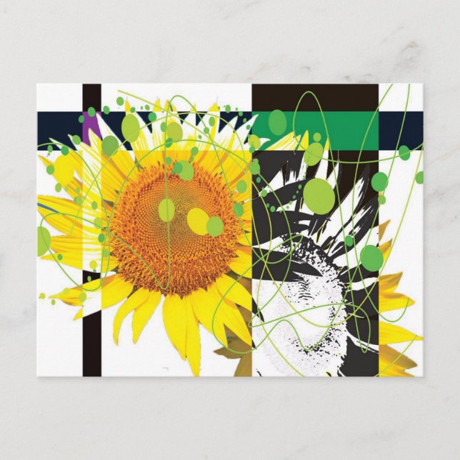 Lovely Sun Flower- Unique Cute Gift For Family Holiday Postcard (Front)