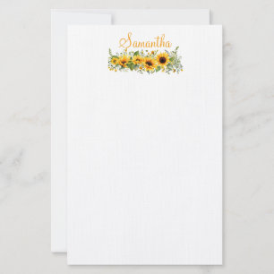 Lovely Sunflower Stationery
