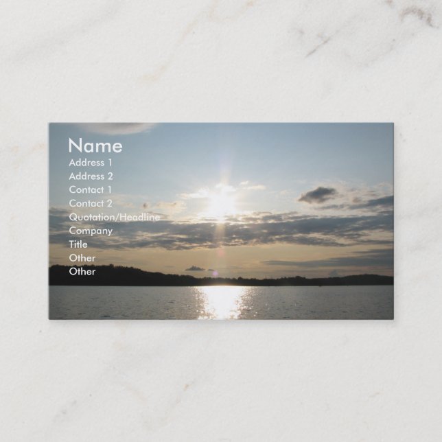 Lovely Sunset Business Card (Front)