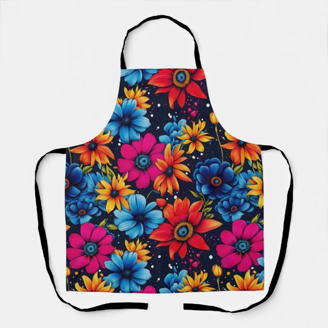Lovely Sweety Flowers and Roses Apron (Front)