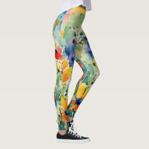 Lovely Sweety Flowers and Roses Leggings