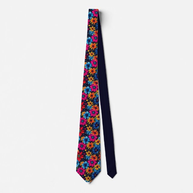 Lovely Sweety Flowers and Roses Tie (Front)