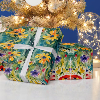 Lovely Sweety Flowers and Roses Wrapping Paper