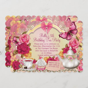 Lovely Tea Party Invitations