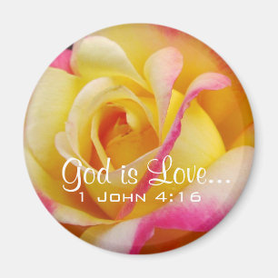 Lovely Tea Rose Christian Magnet