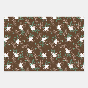 Lovely Teacup Delicious Tea Wrapping Paper Sheet