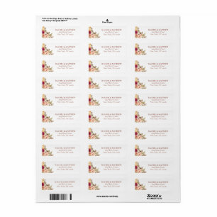 Lovely Terracotta Watercolor Floral Return Address