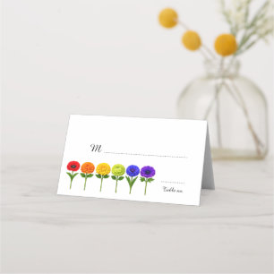 🌈Lovely text at the back Flourish Together Place Card