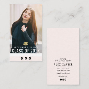 lovely text modern graduation insert card