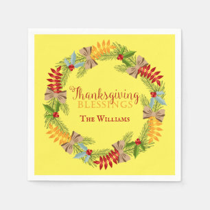 Lovely Thanksgiving Blessings Napkin