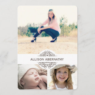 Lovely Then and Now Photo Graduation Party Invitation