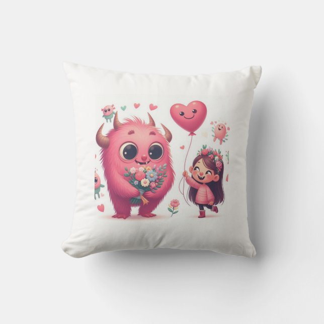 Lovely Throw Pillow (Front)