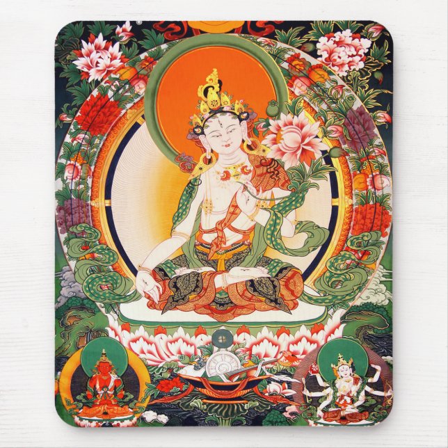 Lovely Tibetan Buddhist Art Mouse Mat (Front)