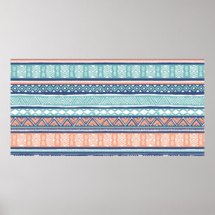 Lovely tribal ethnic. Vintage aztec hand drawn ill Poster