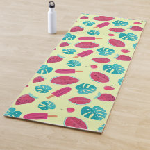Lovely Tropical Fruits Leaves Ice Pops Pattern |